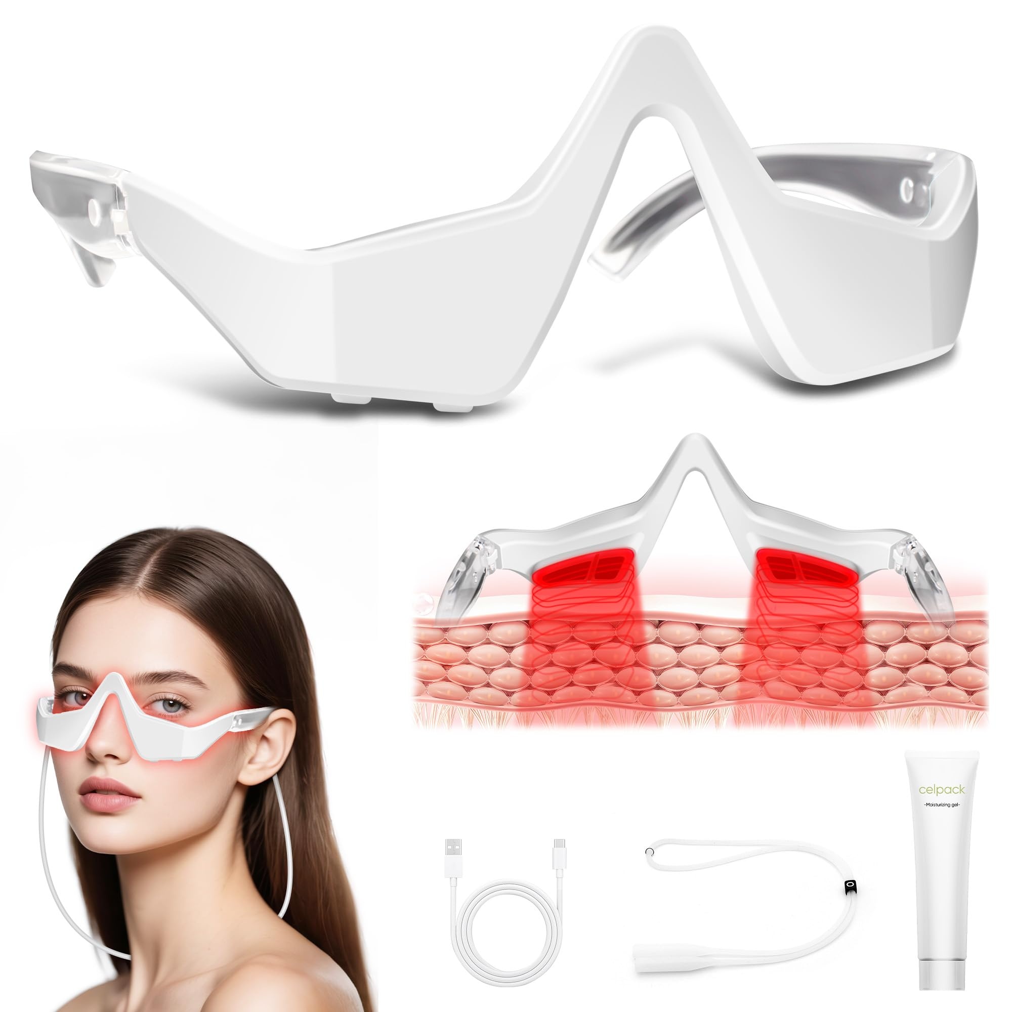 EMS Red Light Eye Massager Gla - Light Therapy Glasses review and price