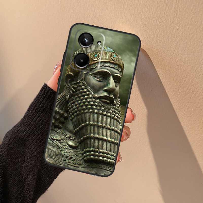Assyrian Statue lamassu Art Ca - Realme C67 review and price